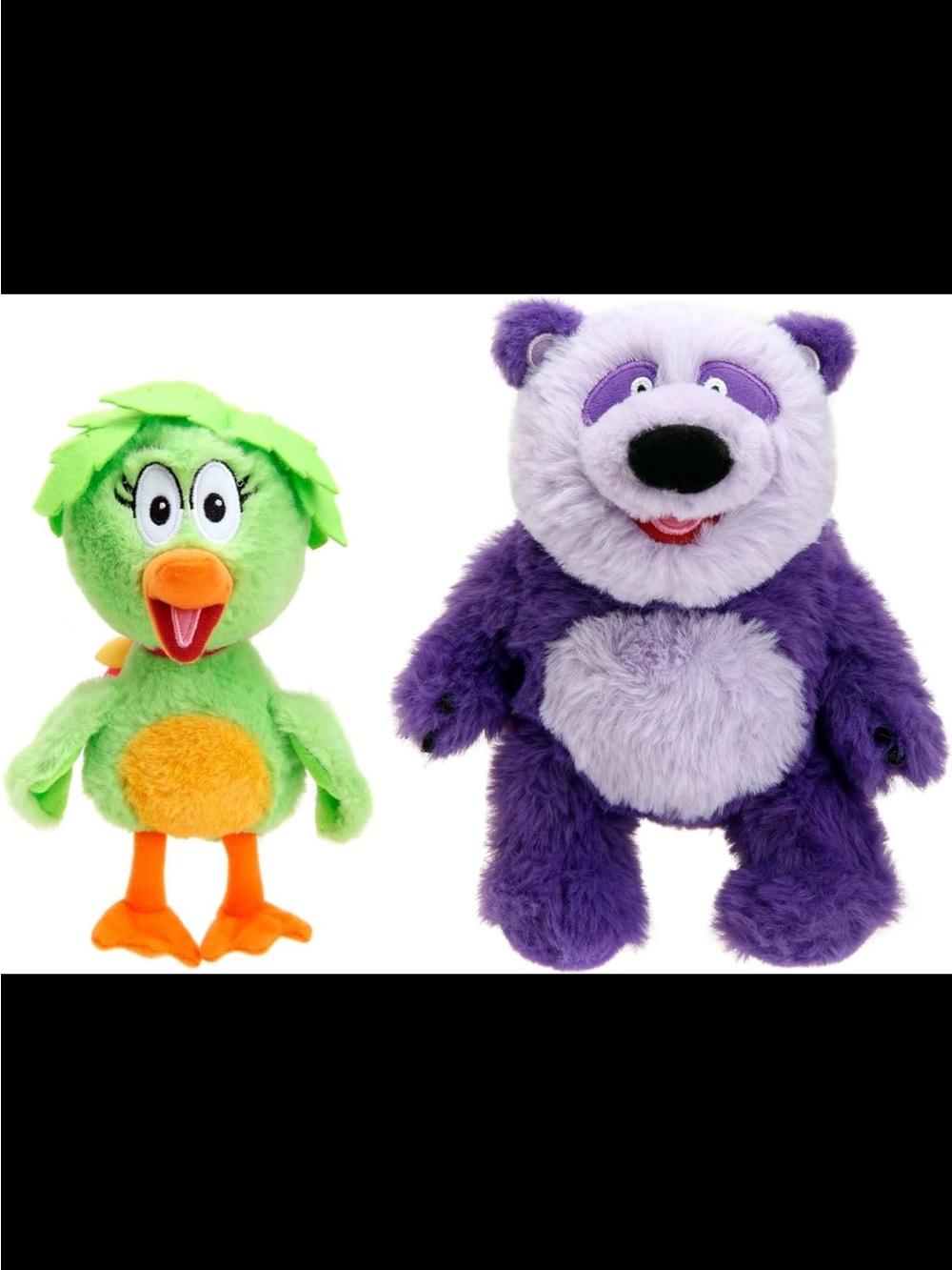 Purple Panda & Duck Duck sound plush